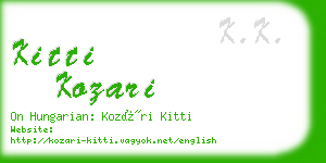 kitti kozari business card